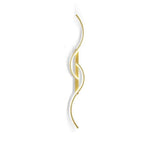 LumiSlate: Minimalist Gold LED Wall Lamp