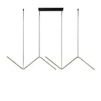 LumiLine Pro: 90cm Modern Black LED Pendant