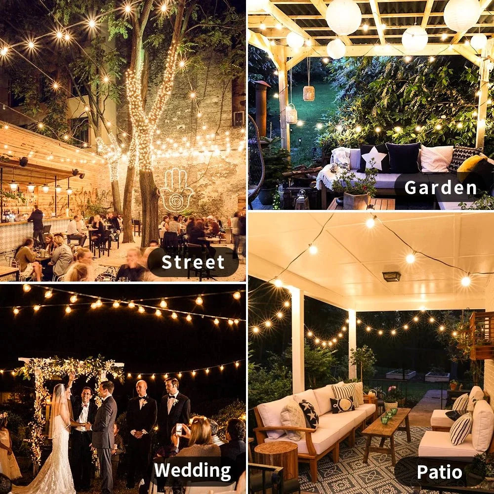 StarGlow G40: Vintage LED Globe String Lights