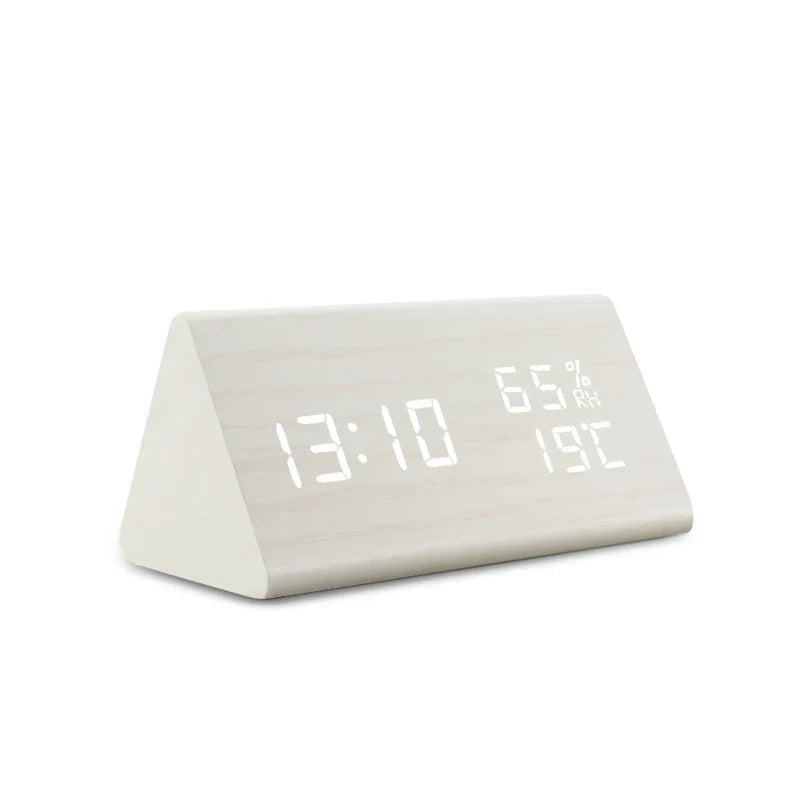 48345257345370EchoWood Elite: LED Digital Wooden Alarm Clock