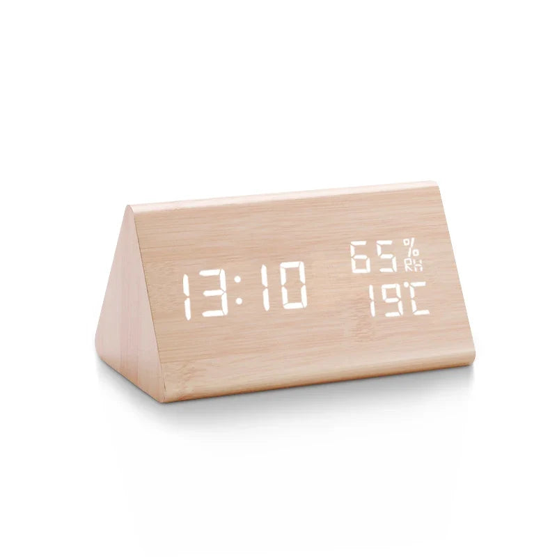 48345257705818EchoWood Elite: LED Digital Wooden Alarm Clock