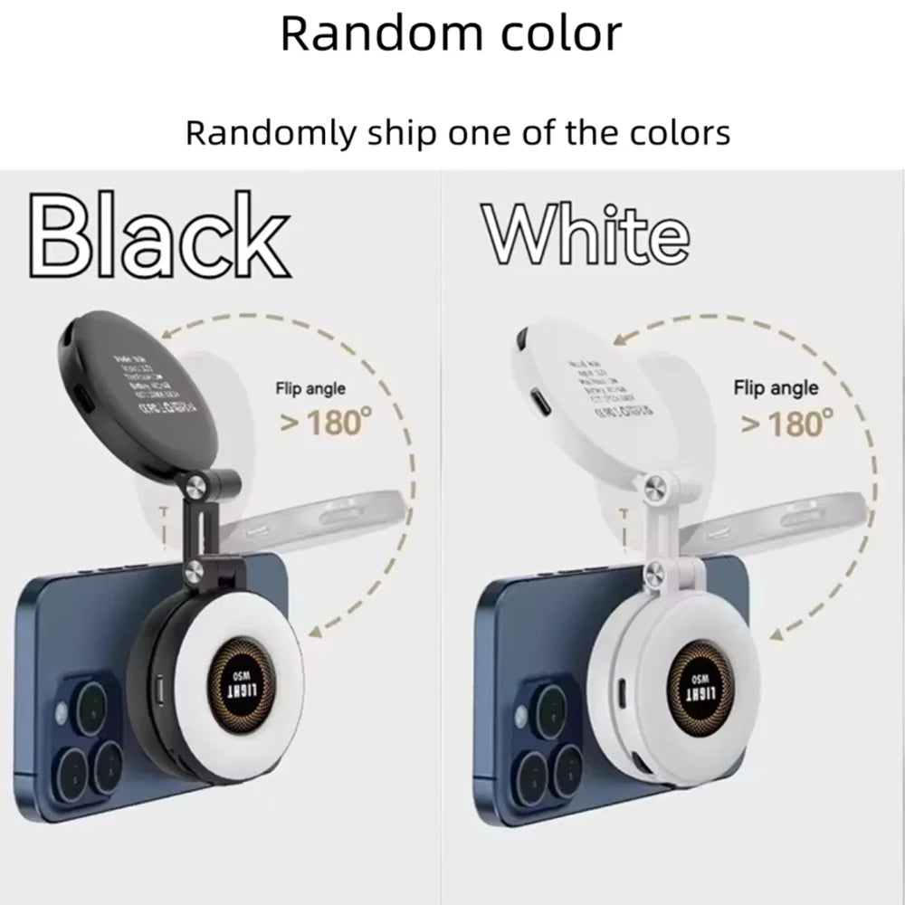 GlowFold – 2-in-1 Magnetic Ring Light & Phone Stand
