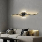 LumiSlate: Minimalist Black LED Wall Lamp