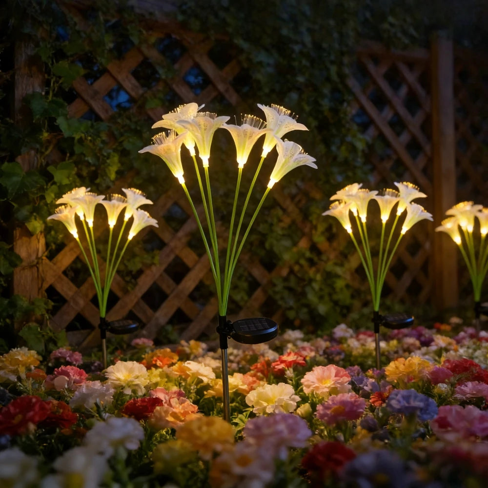LilyGlow™ – Lampioni solari da giardino a luce bianca calda