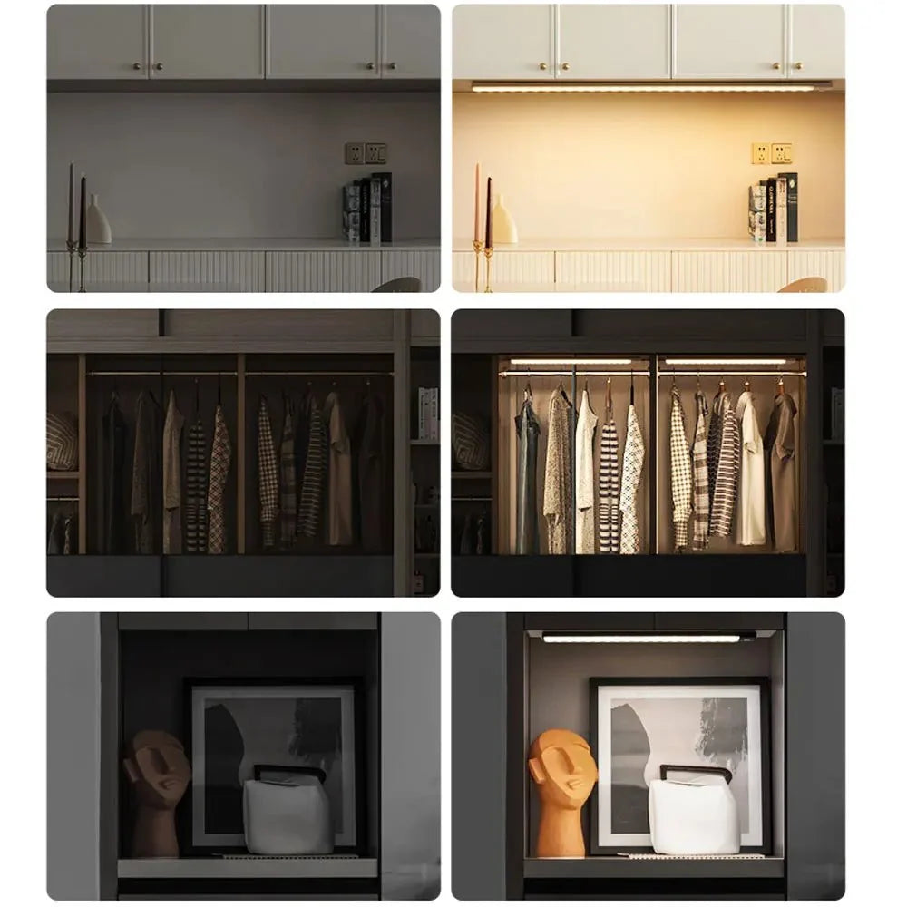 LumiGuard Trio: Motion Sensor Night Light - 3 Colors - White