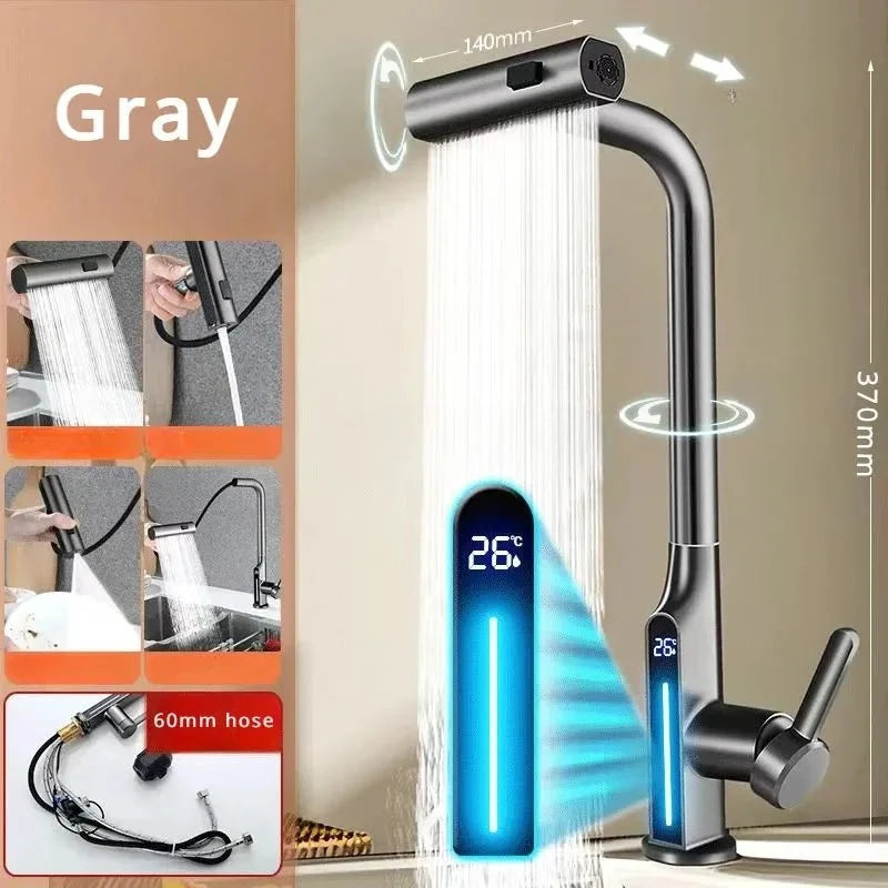 LumiRead Premium Sink Faucet: Modern LED Temperature Control
