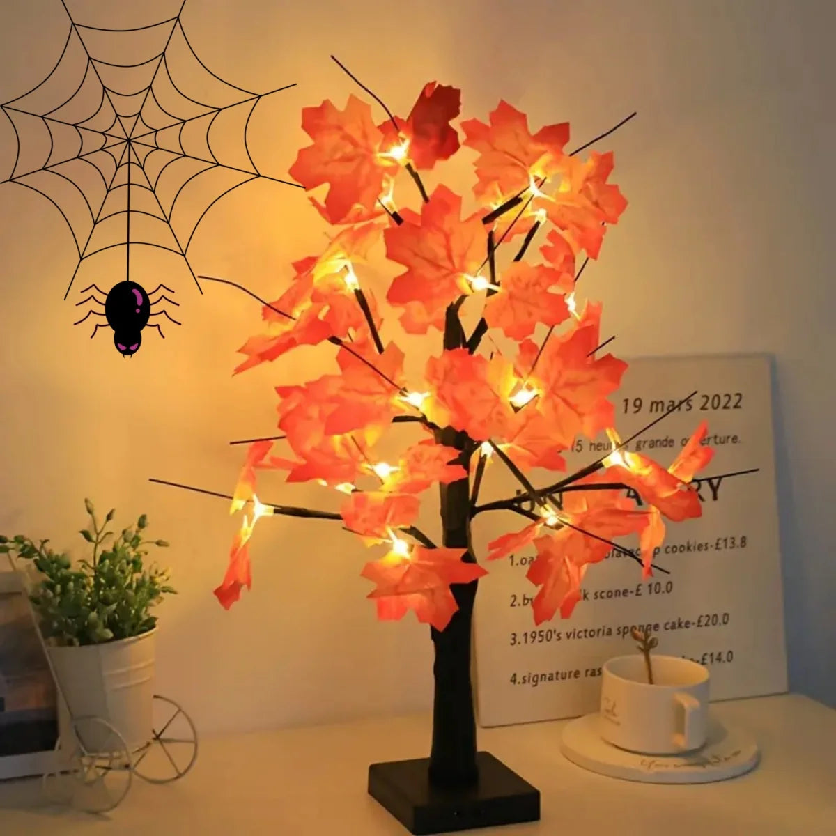 NoirBloom™ – 24 LED Black Birch Tree Lamp