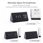 EchoWood Elite: LED Digital Wooden Alarm Clock