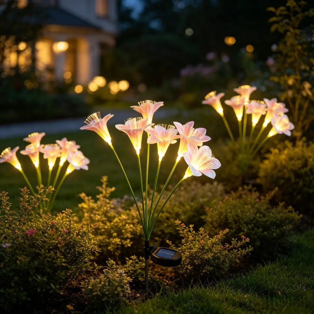 LilyGlow™ – Lampioni solari da giardino a luce bianca calda