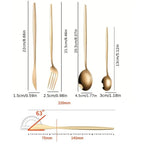 24pcs Gold Stainless Cutlery Set