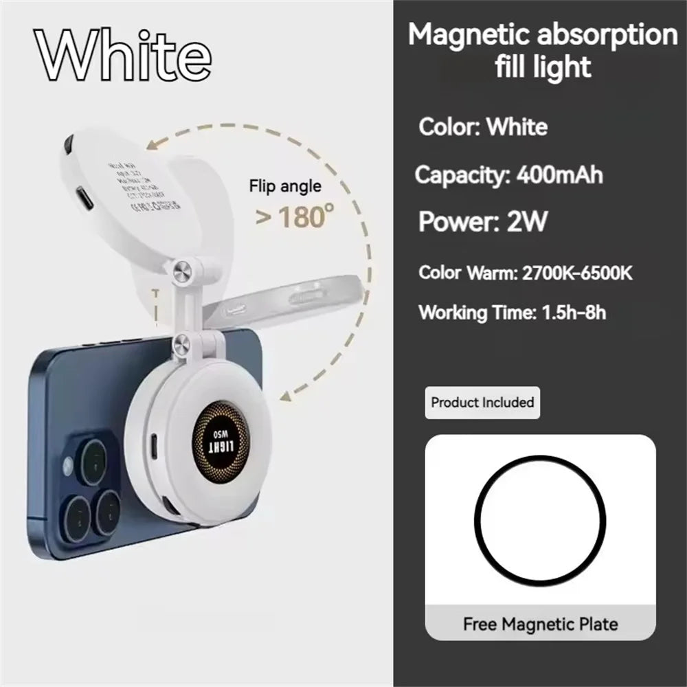 GlowFold – 2-in-1 Magnetic Ring Light & Phone Stand