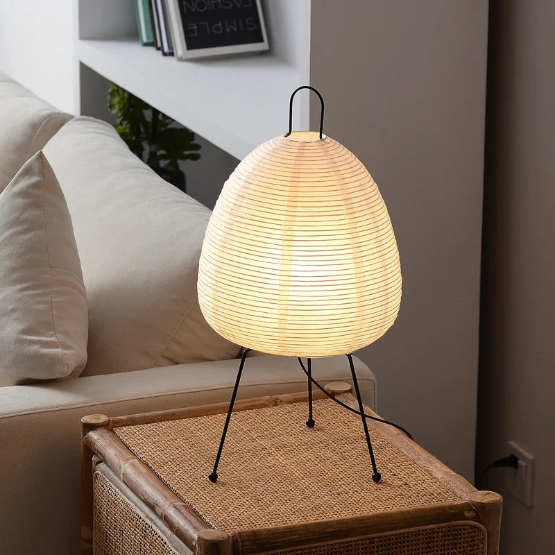 ZenLight Artisan: Japanese Rice Paper LED Table Lamp