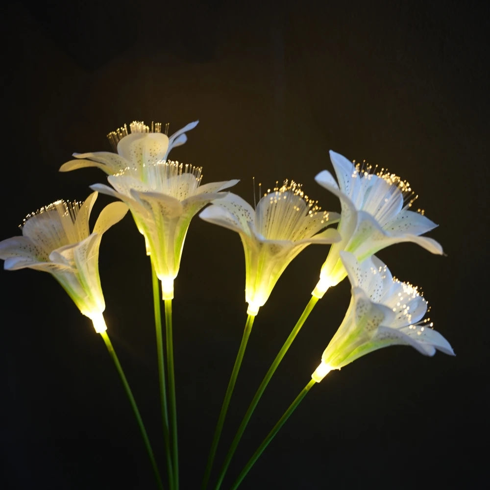 LilyGlow™ – Solar Warm White Garden Stake Lights