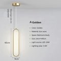 LumiOval Gold: Minimalist LED Ceiling Light