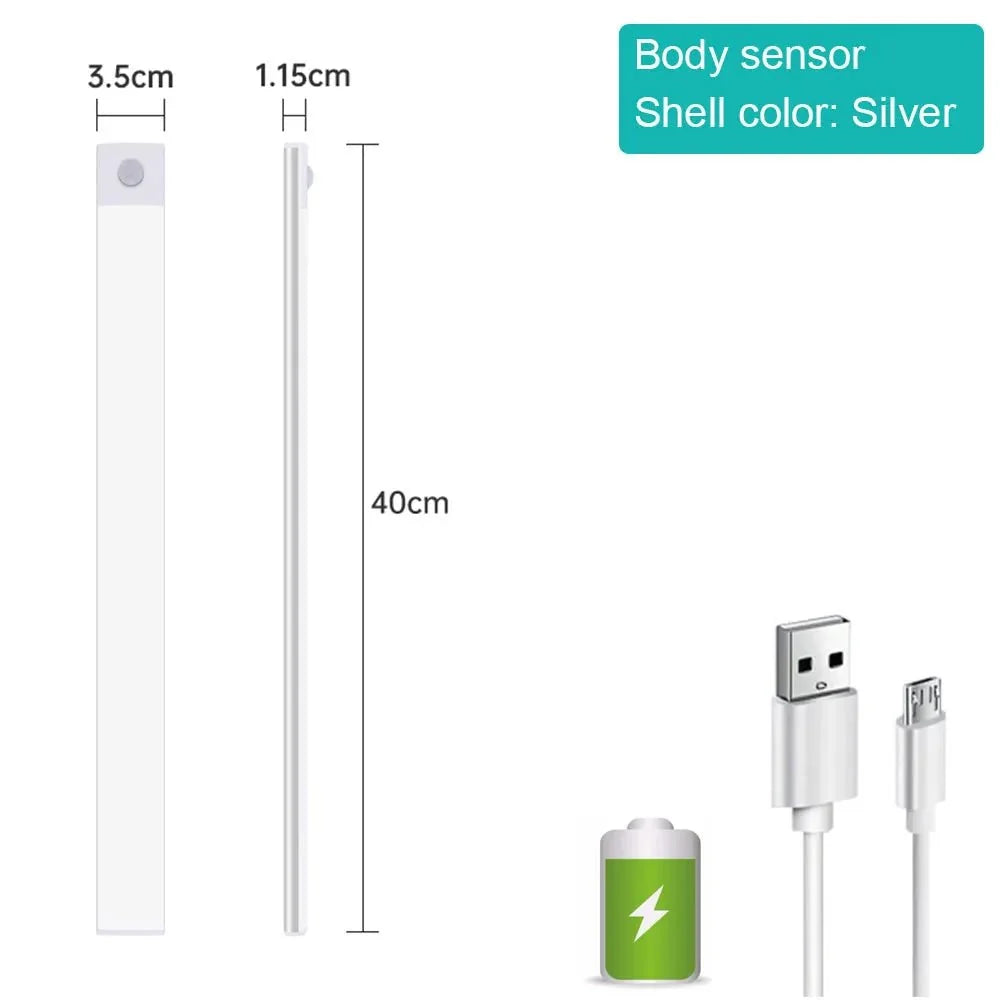 LumiGuard Trio: Motion Sensor Night Light - 3 Colors - White