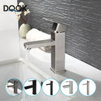 AquaFlow Dual: Deck Mounted Bathroom Sink Faucet with Hot and Cold Water Control