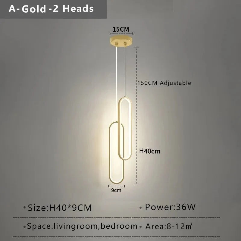 LumiOval Gold: Minimalist LED Ceiling Light