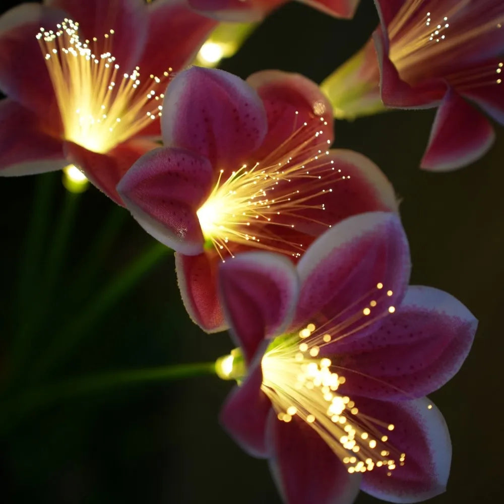 LilyGlow™ – Solar Warm White Garden Stake Lights