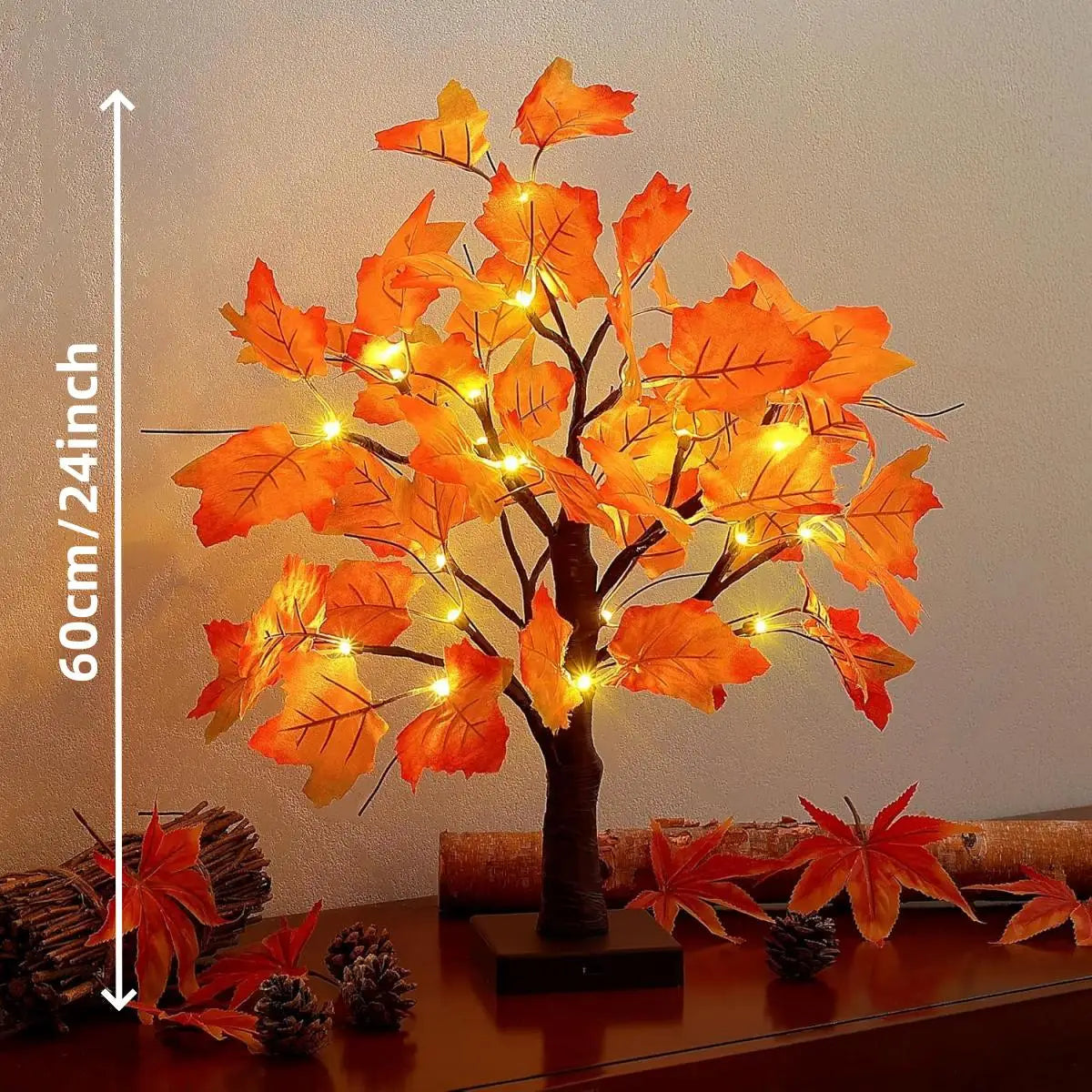 NoirBloom™ – 24 LED Black Birch Tree Lamp