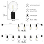 StarGlow G40: Vintage LED Globe String Lights