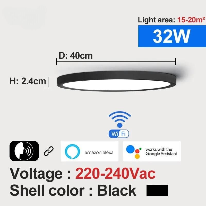 SmartLuxe 32W: Modern LED Ceiling Light